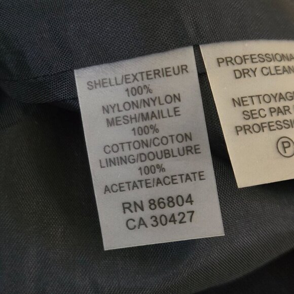 Magaschoni Vintage Unique Silver Beaded Trim Navy Lace Lightweight Jacket Size 8 - Picture 6 of 6